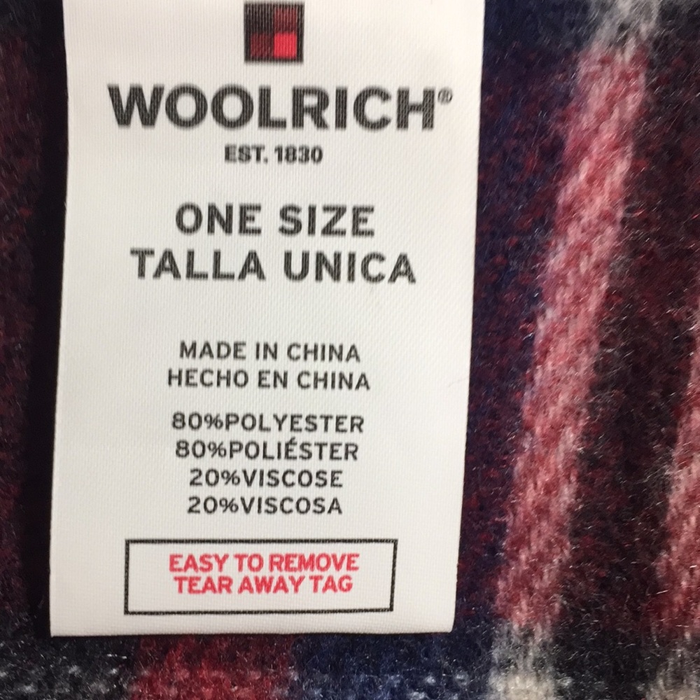 Woolrich Plaid One Size Fit All Poncho - Picture 7 of 8